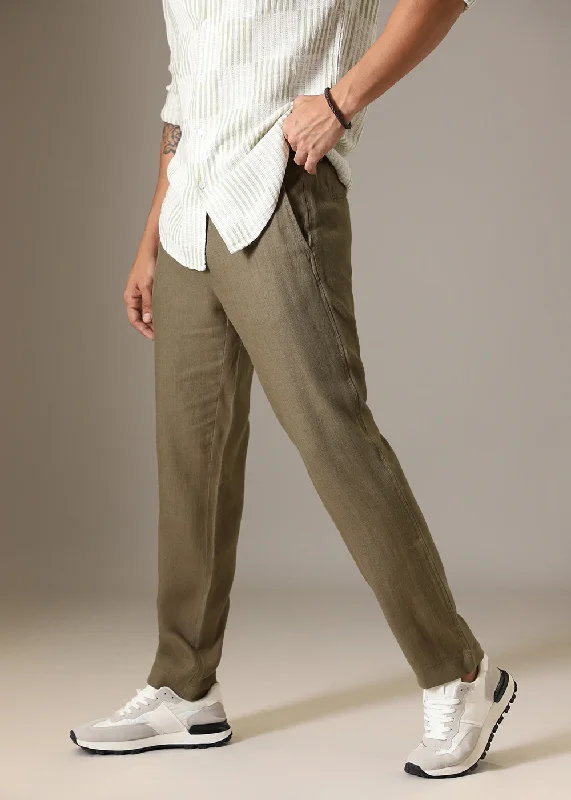 Light Olive Linen Pant