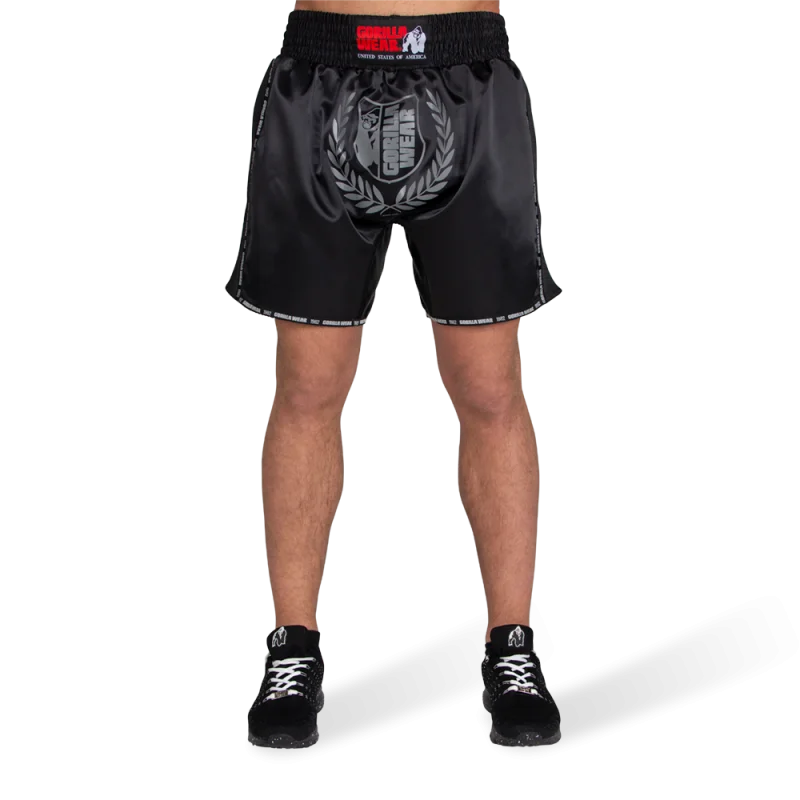 MURDO MUAY THAI / KICKBOXING SHORTS - BLACK/GRAY