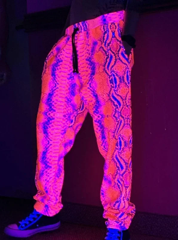 Neon Festival Snakeskin Unisex Joggers