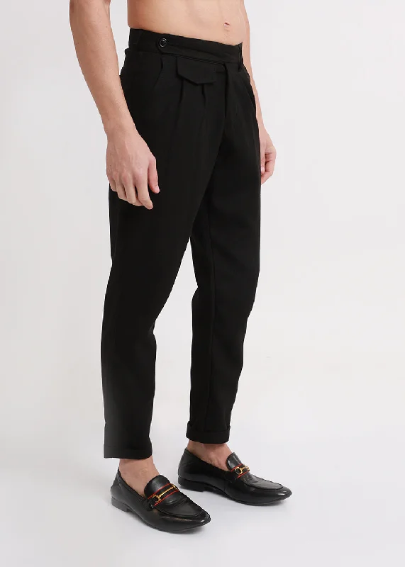 Obsidian Black Korean Trouser