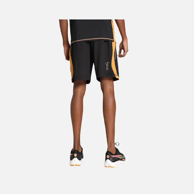 Puma x one8 Men's Knitted 8"" Training Shorts -Black-Ginger Tea