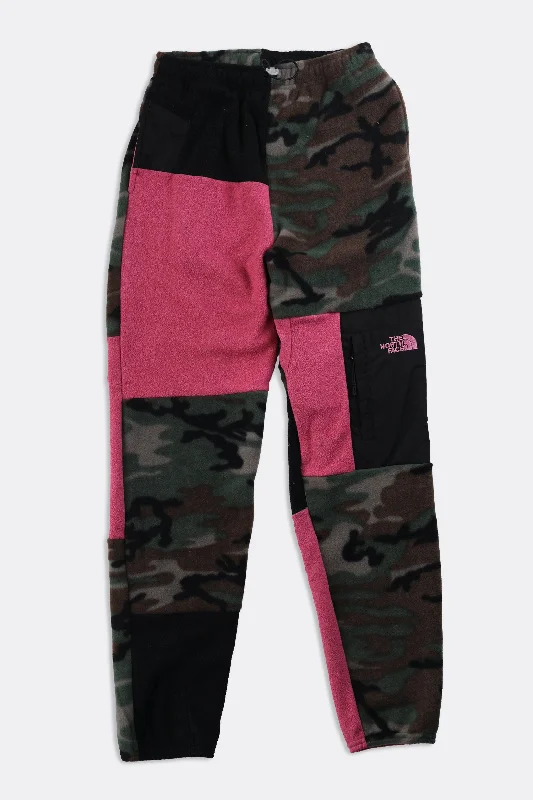 Rework Unisex North Face Patchwork Fleece Pant - XS