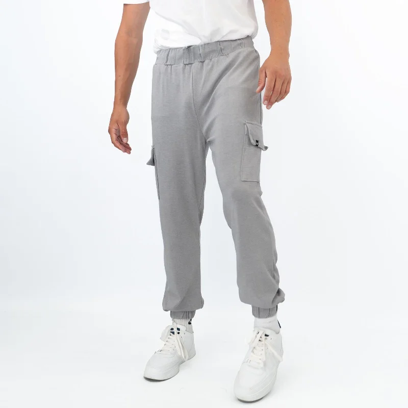 True Religion Mens Grey Cargo Jogger Sweatpants