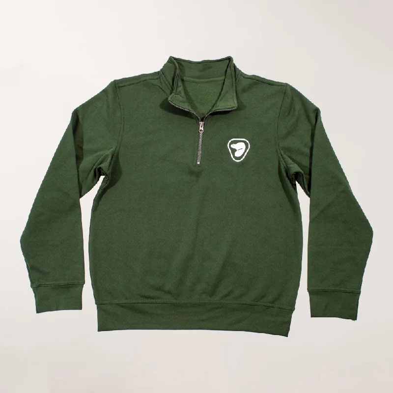 Unisex Quarter Zip Sweatshirt - Green