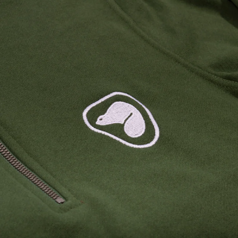 Unisex Quarter Zip Sweatshirt - Green