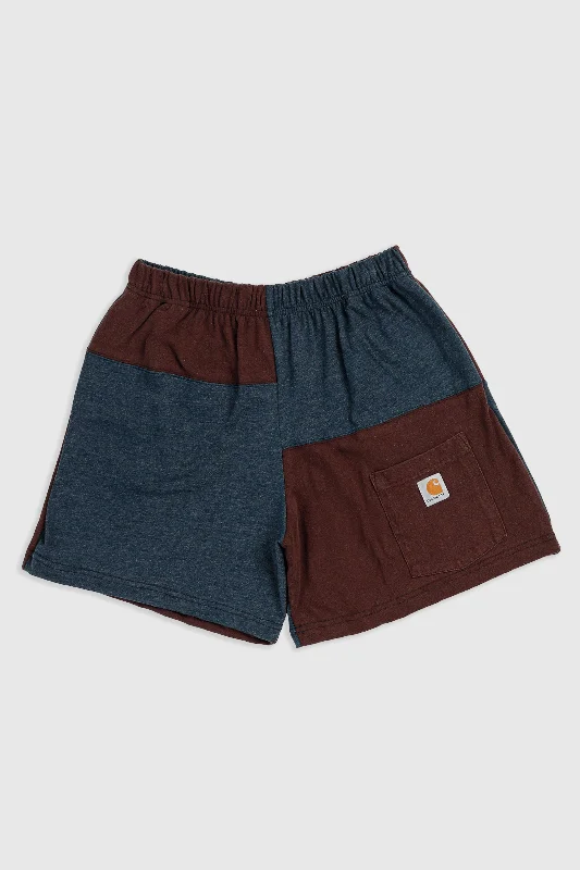 Unisex Rework Carhartt Patchwork Tee Shorts - M