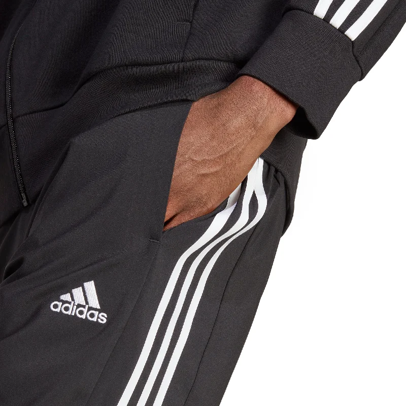 adidas AeroReady Essentials Tapered Woven 3 Stripes Mens Joggers - Black