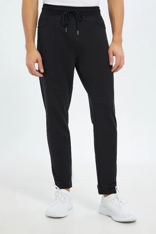 Men Black 5 Pocket Track Pant