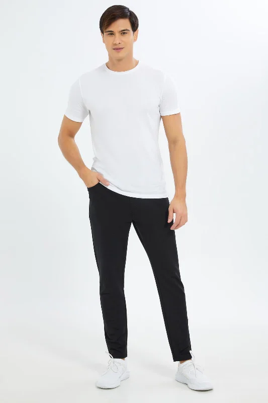 Men Black 5 Pocket Track Pant