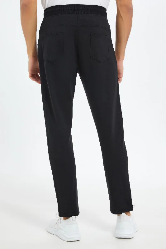 Men Black 5 Pocket Track Pant