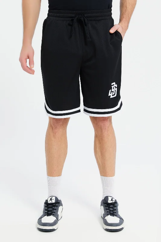 Men Black Basketball Shorts