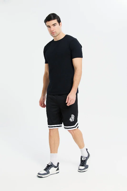 Men Black Basketball Shorts