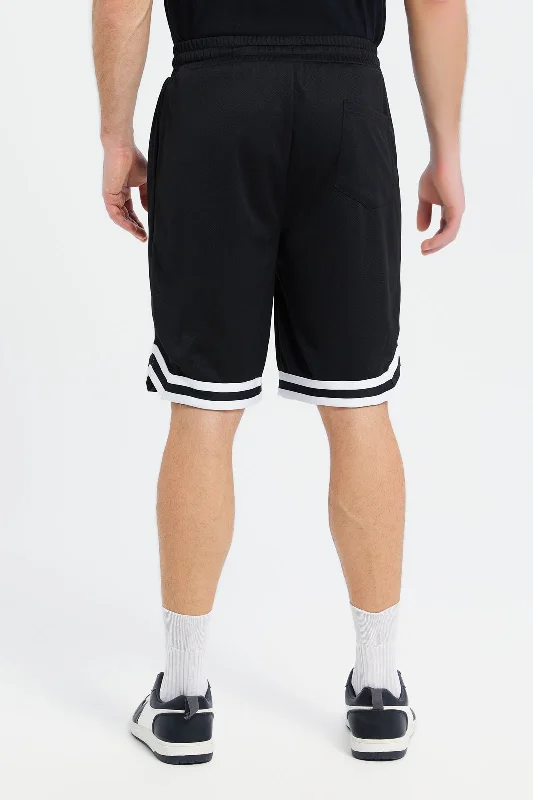 Men Black Basketball Shorts