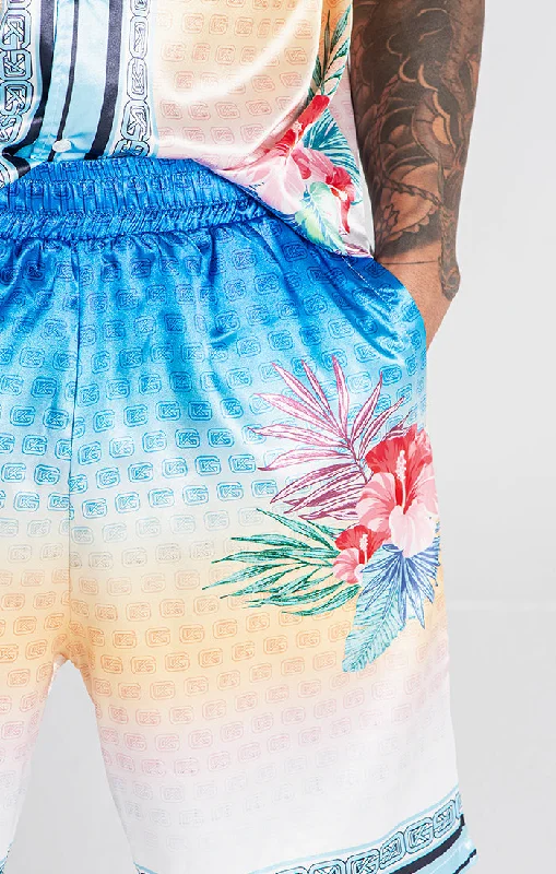 Blue Tropicana Shorts