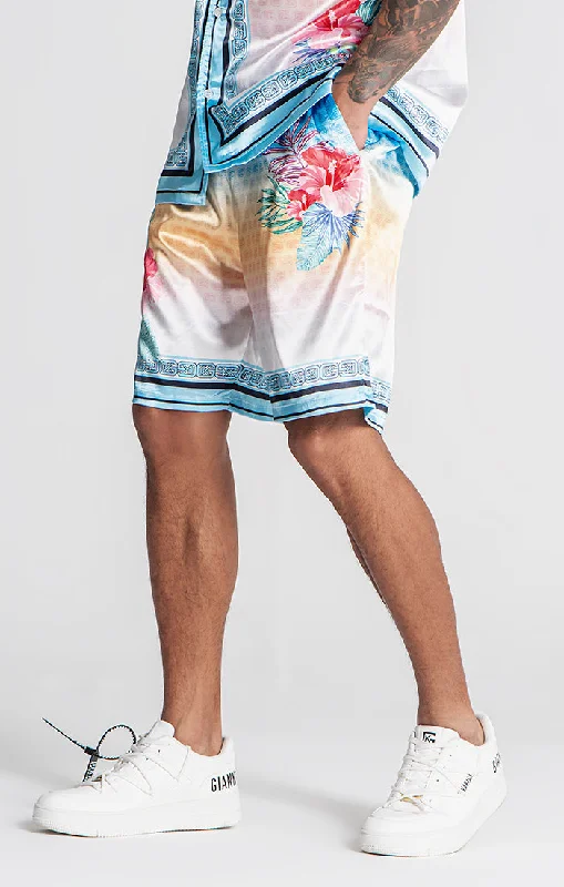 Blue Tropicana Shorts