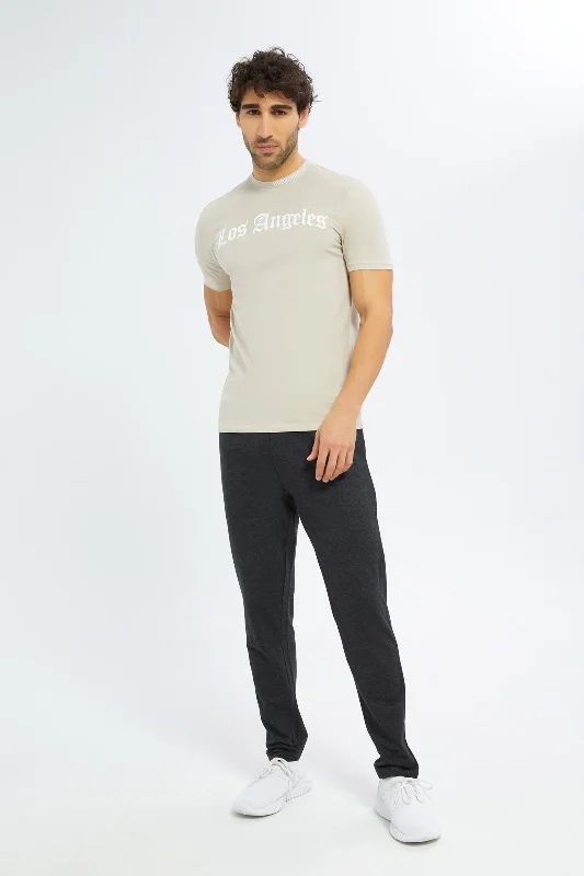 Men Charcoal Slim Fit Active Pant