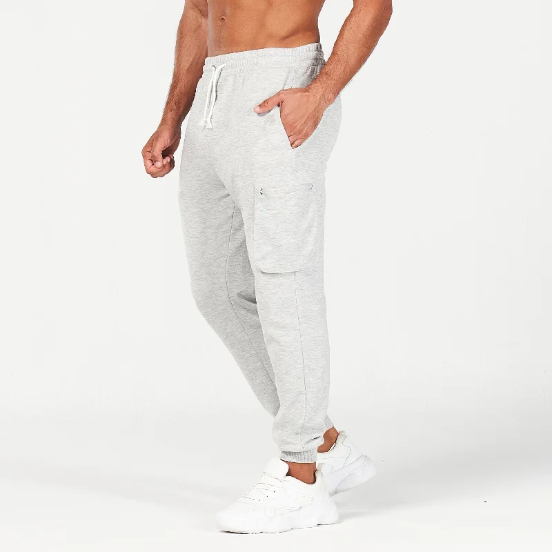 Golden Era New School Joggers - Light Grey Marl