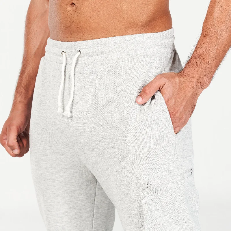 Golden Era New School Joggers - Light Grey Marl