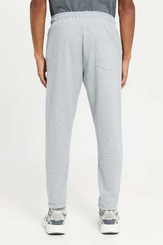 Men Grey Pique Joggers