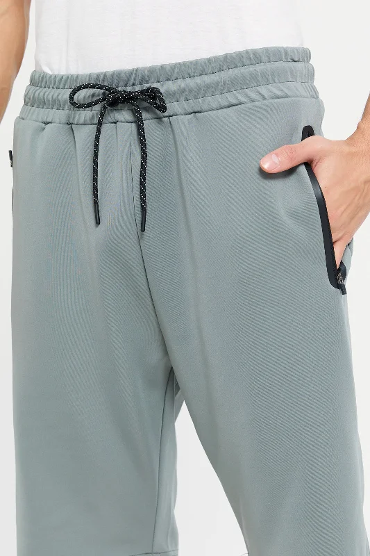 Men Grey Slim Fit Active Shorts