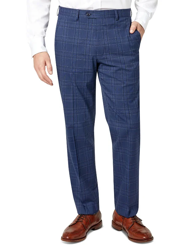 Mens Classic Fit Pattern Suit Pants