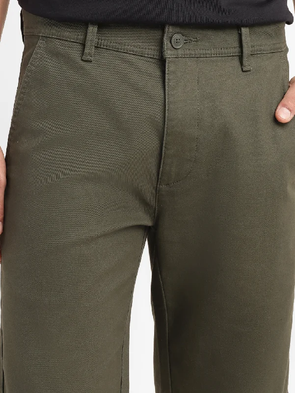 Men's Olive Tapered Shorts