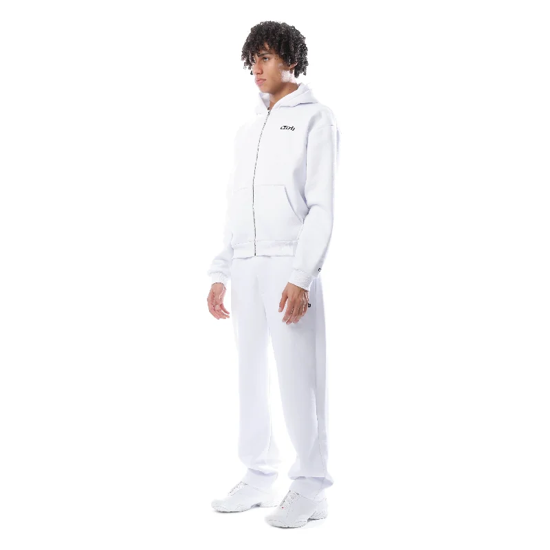 OPEN LEG JOGGER WHITE