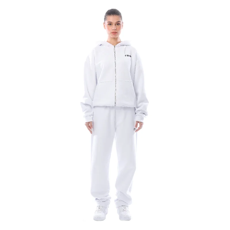 OPEN LEG JOGGER WHITE