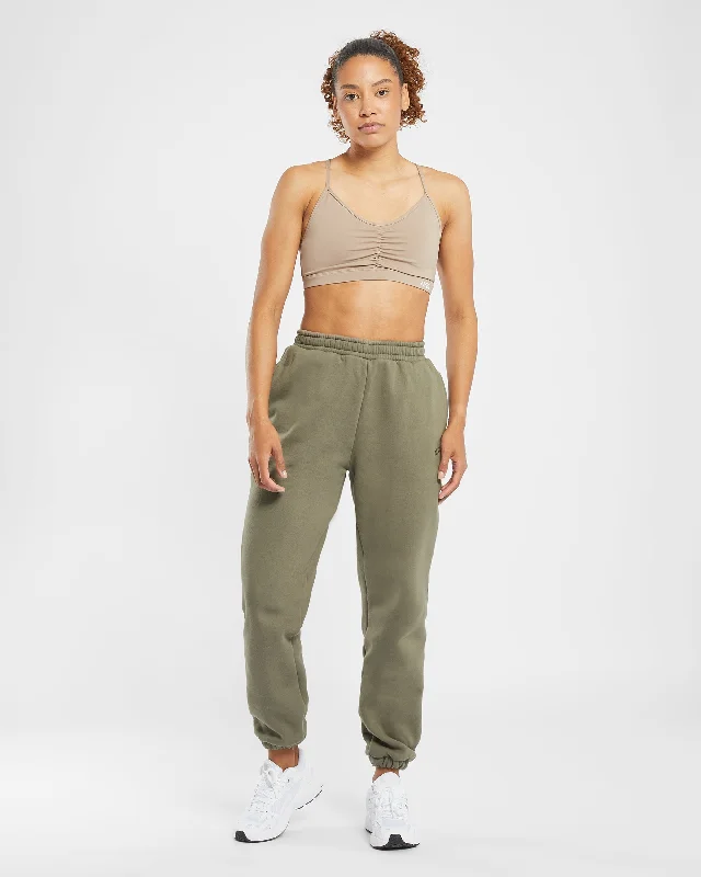 Premium Oversized Joggers - Dusky Olive