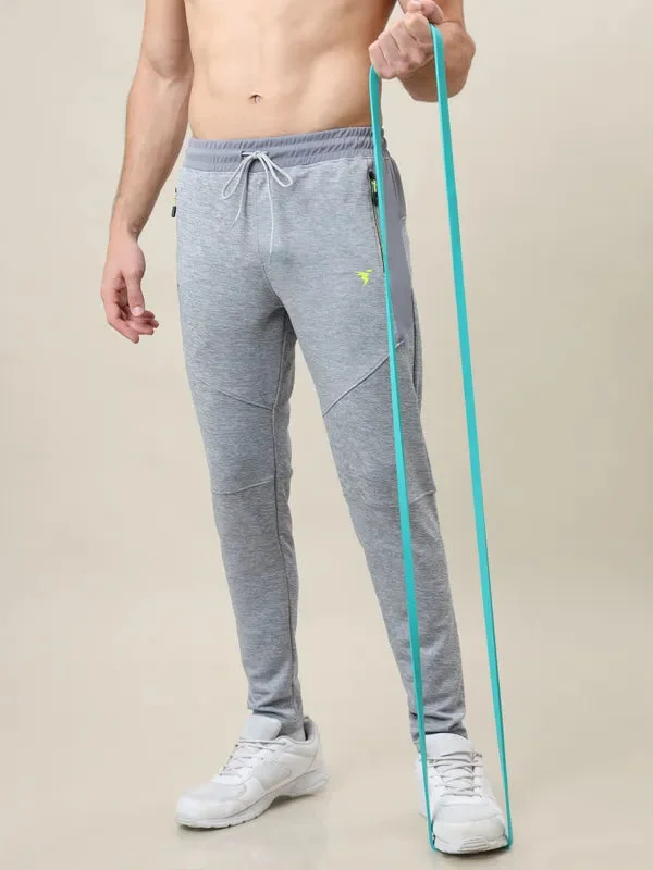 Men Melange Slim Fit Trackpants with TECHNO DRY