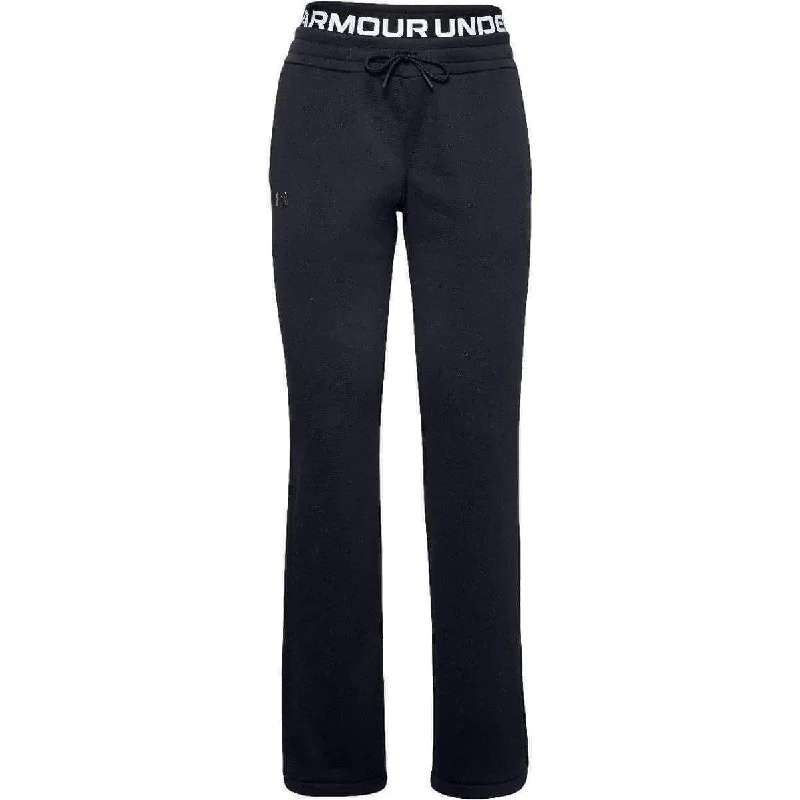 Under Armour Fleece Branded Womens Track Pants - Black