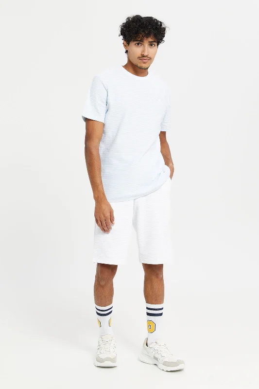 Men White Lounge Jogger Short