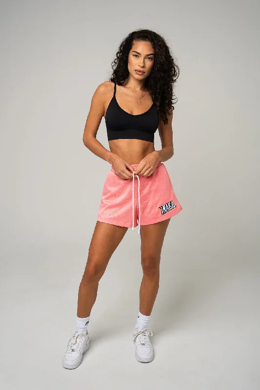 WOMEN’S GRAPHIC MESH SHORTS - CLASSIC BOLT PINK